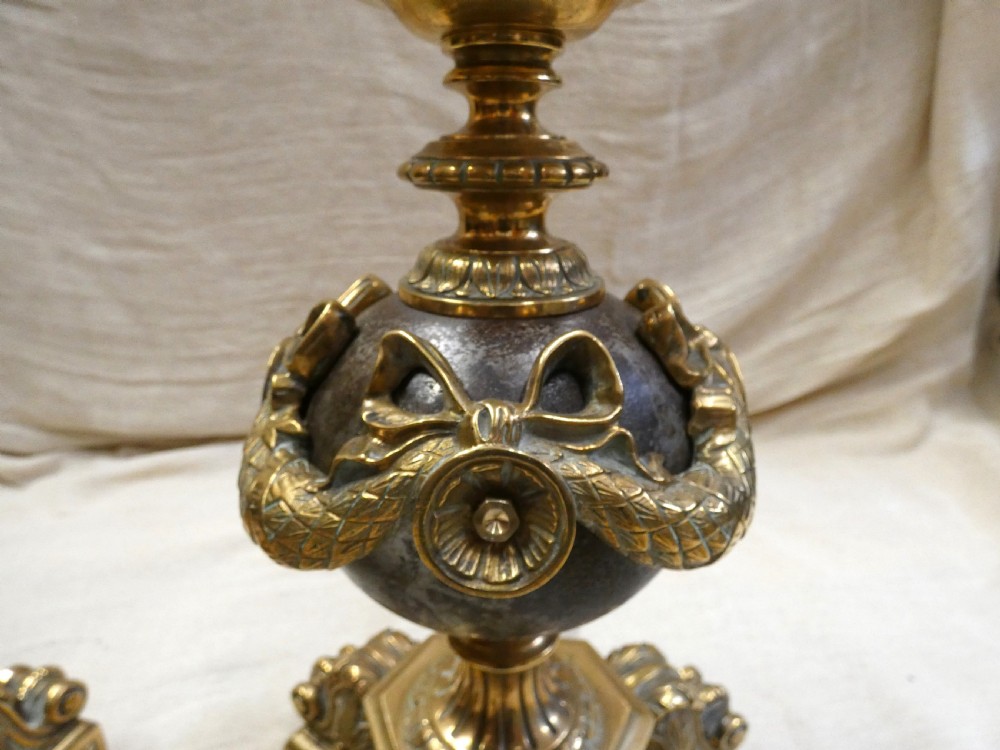 Ornate pair of andirons View V