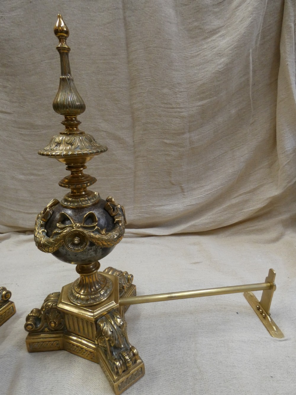 Ornate pair of andirons View VII