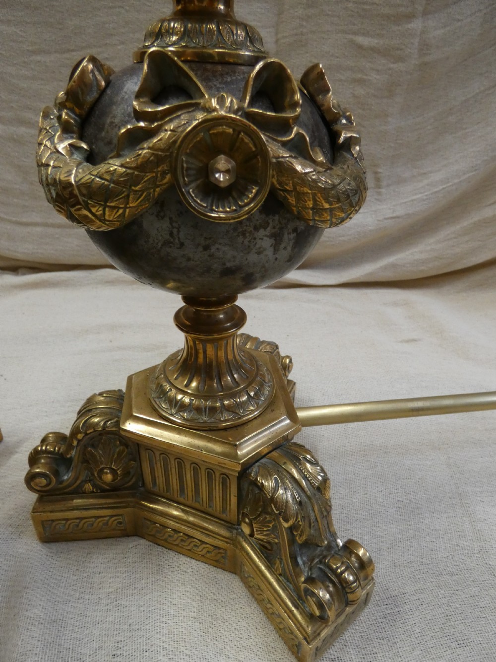 Ornate pair of andirons View VIII