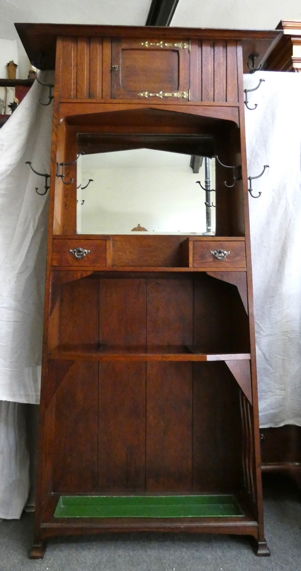 Oak Arts & Crafts Hallstand hall stand  - Liberty & Co.