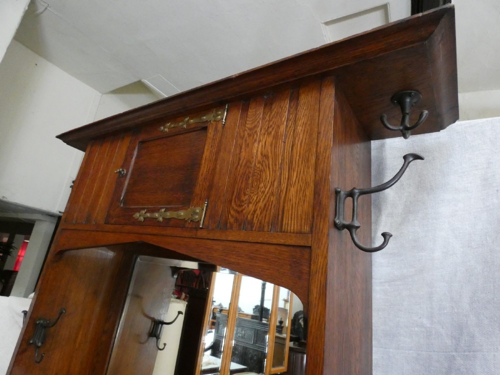 Oak Arts & Crafts Hallstand hall stand  - Liberty & Co. View VIII