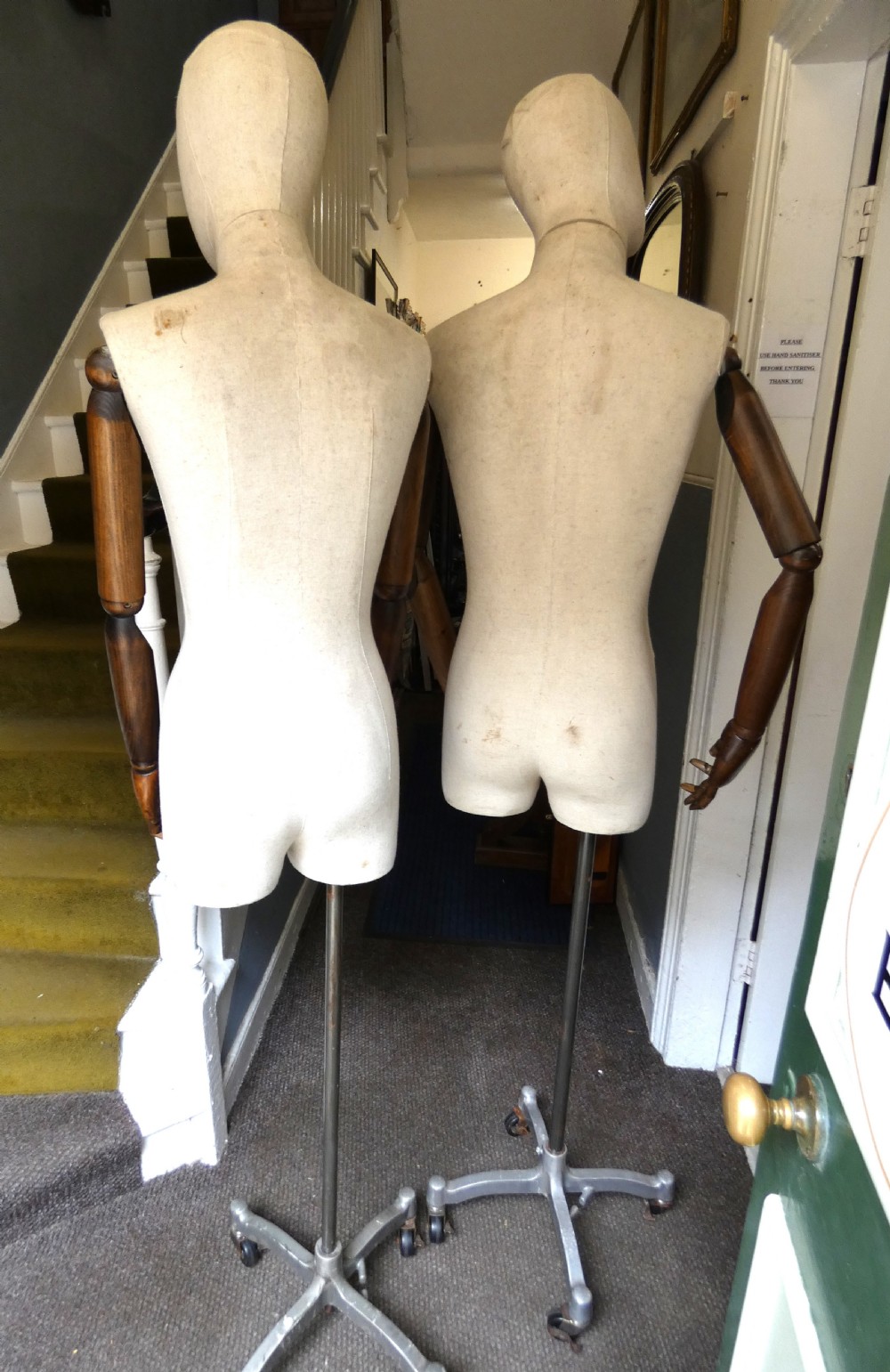 Pair of articulated mannequins / tailors dummies View VII