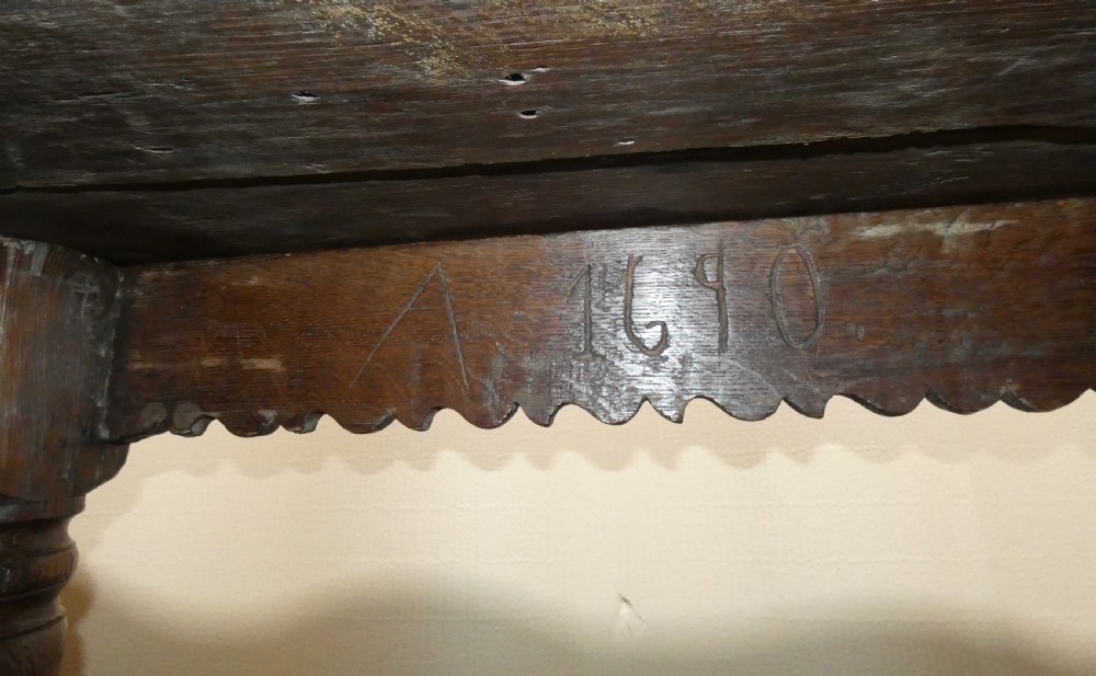 17th Century oak refectory table View VII