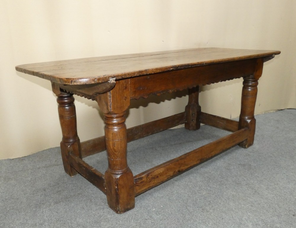 17th Century oak refectory table View IX