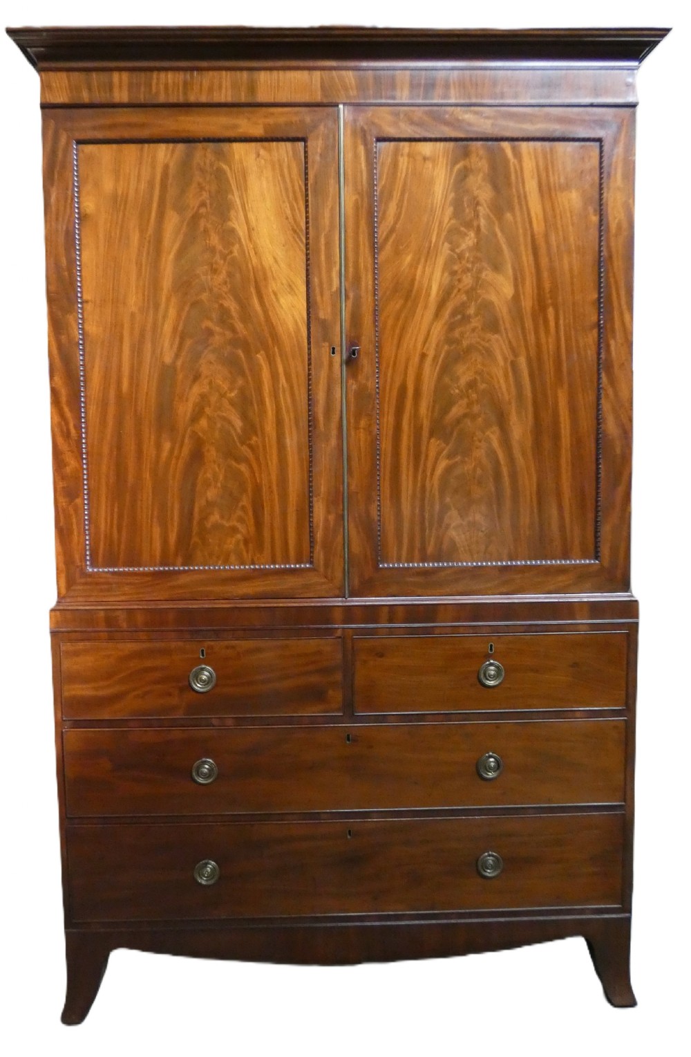 Georgian mahogany linen press