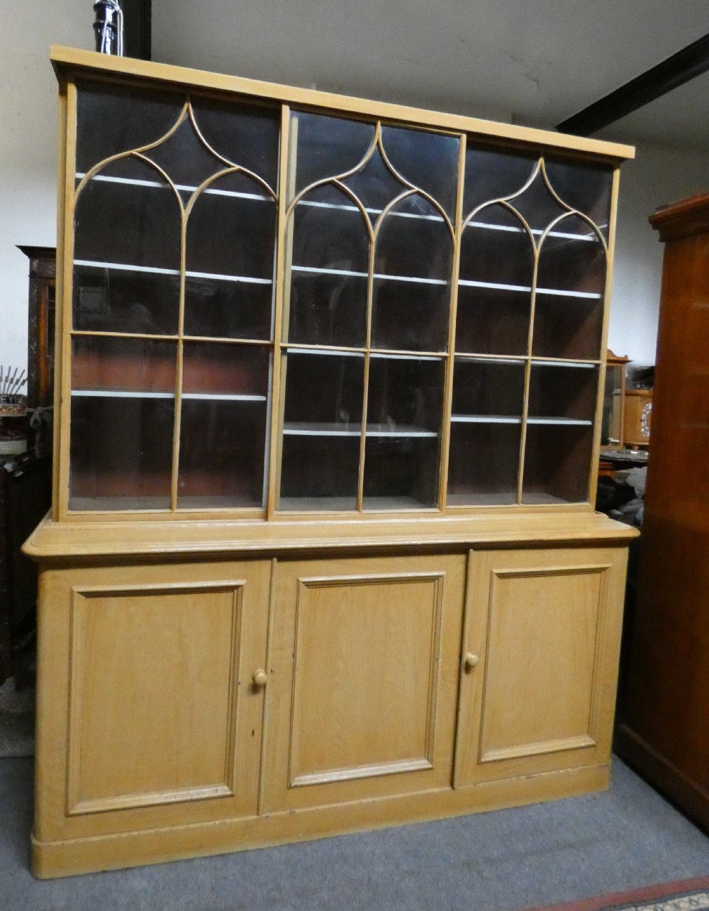 Painted pine bookcase