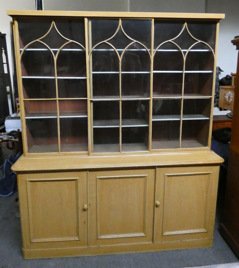 Painted pine bookcase View VIII