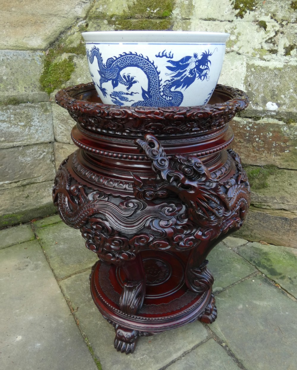 Unusually large Chinese jardinière / planter View VIII