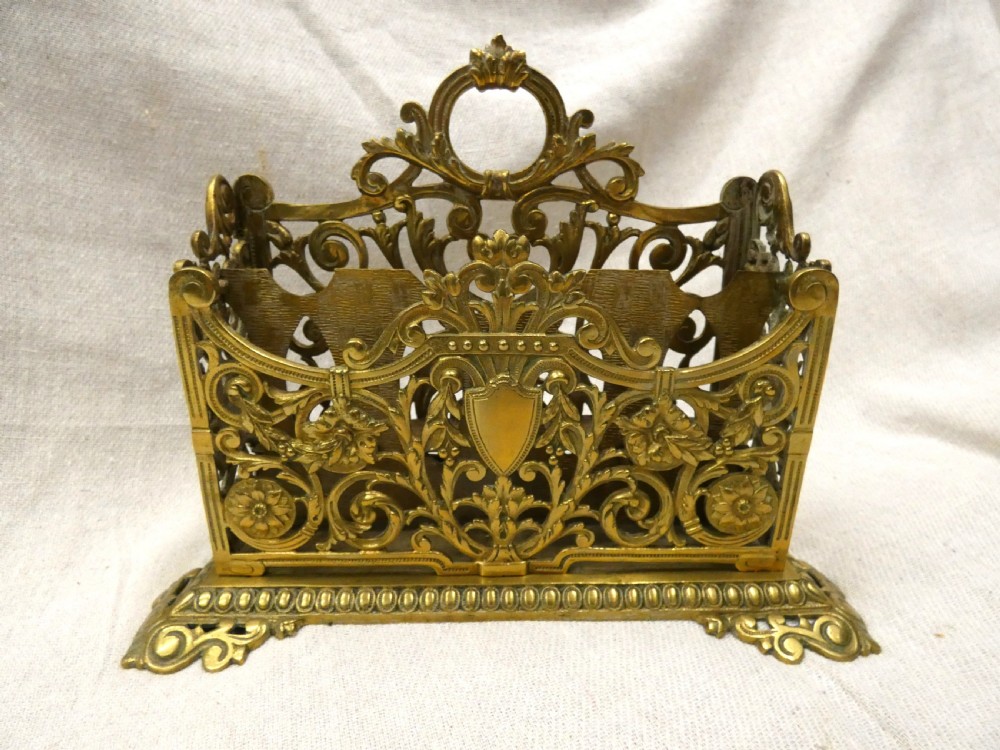 Brass letter rack - Towshend & Co