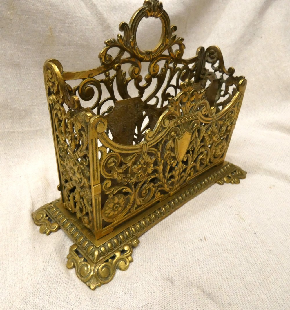 Brass letter rack - Towshend & Co View III