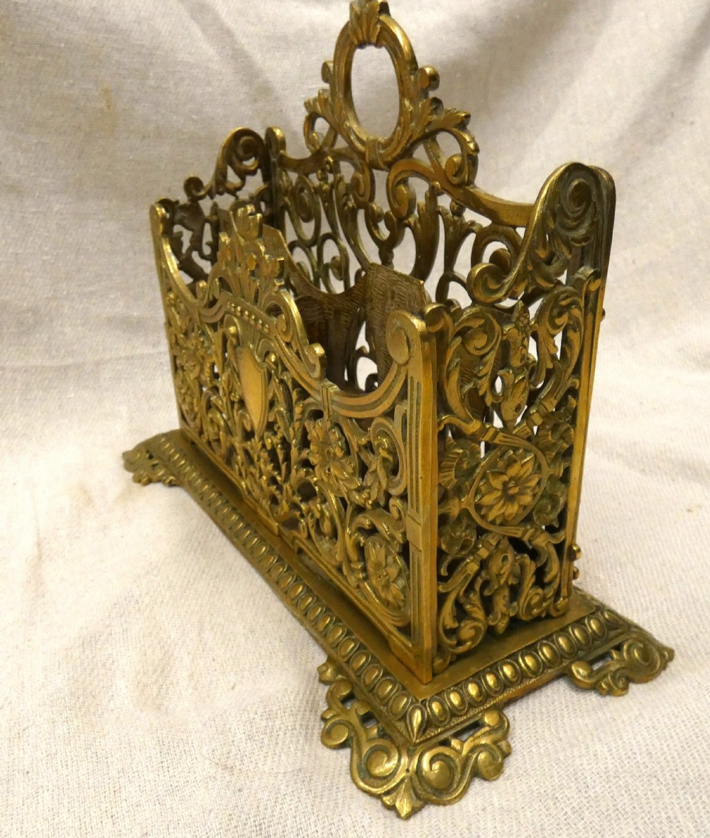 Brass letter rack - Towshend & Co View IV