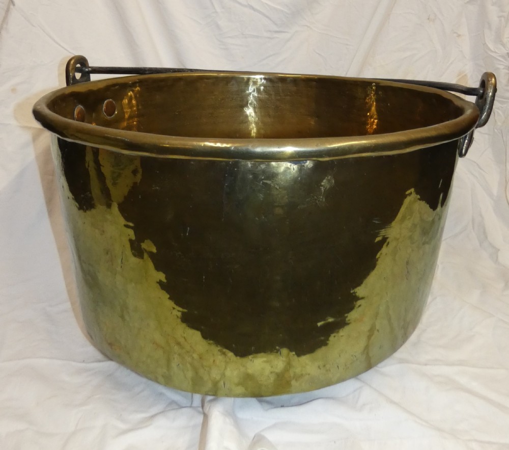 Large brass log bin