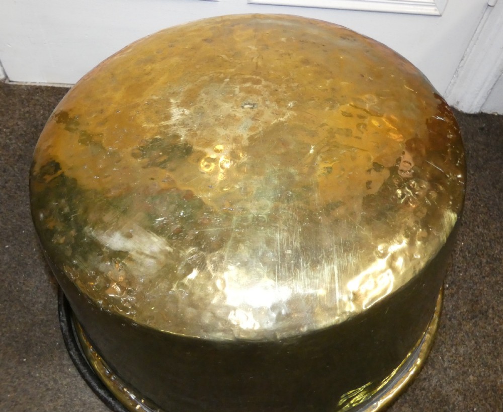 Large brass log bin View V