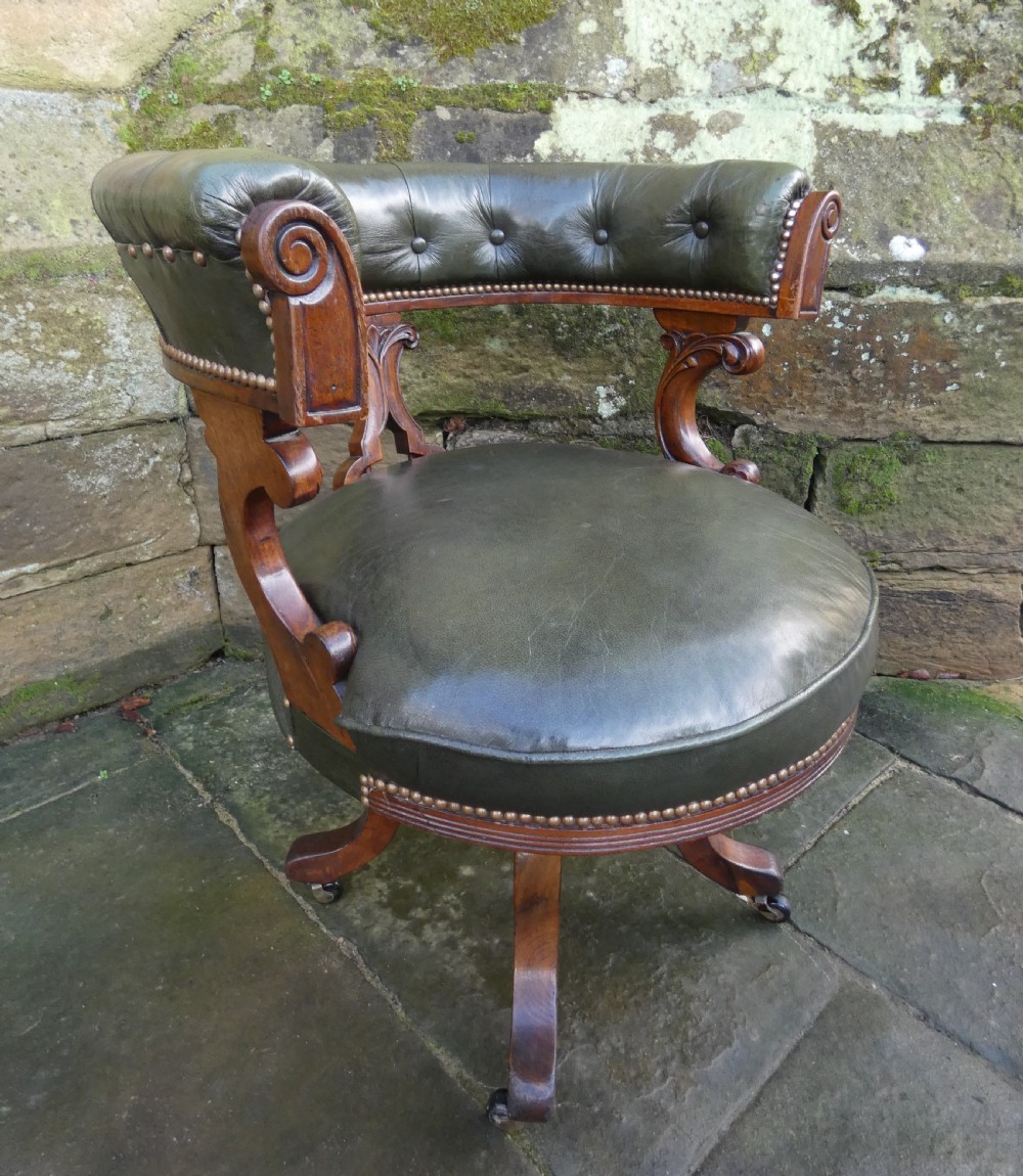 Leather library chair / desk chair View II