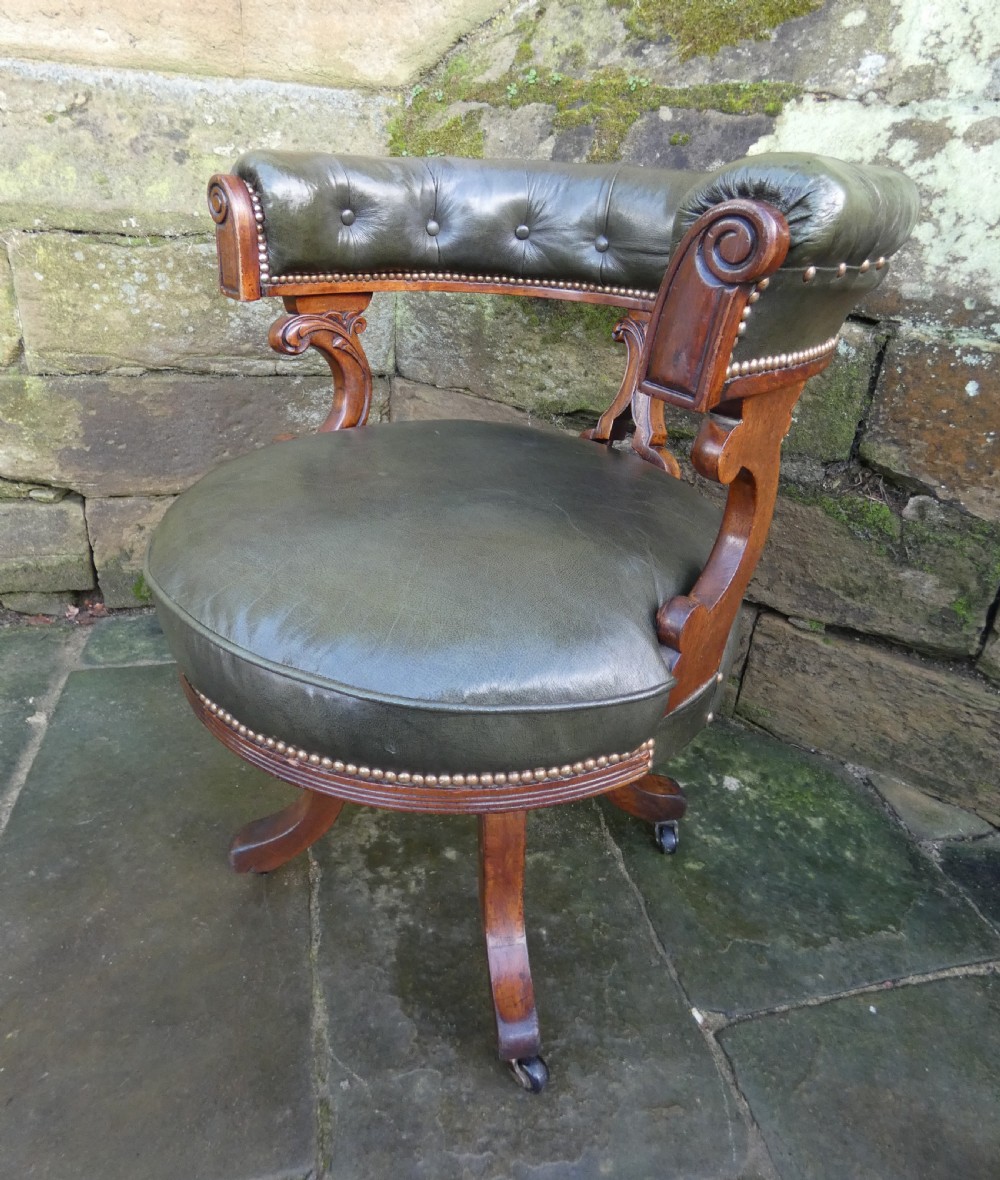 Leather library chair / desk chair View IV