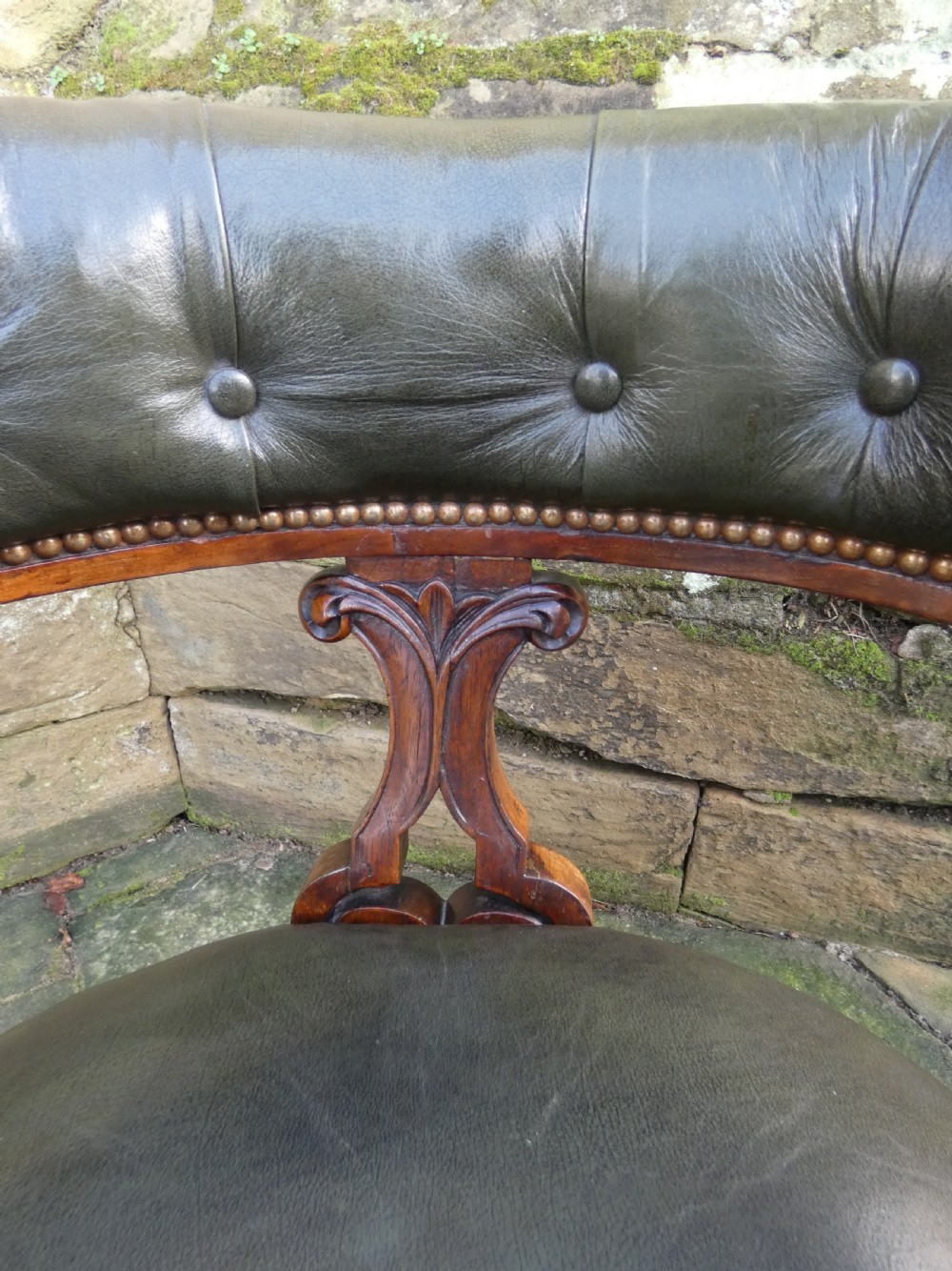 Leather library chair / desk chair View VI
