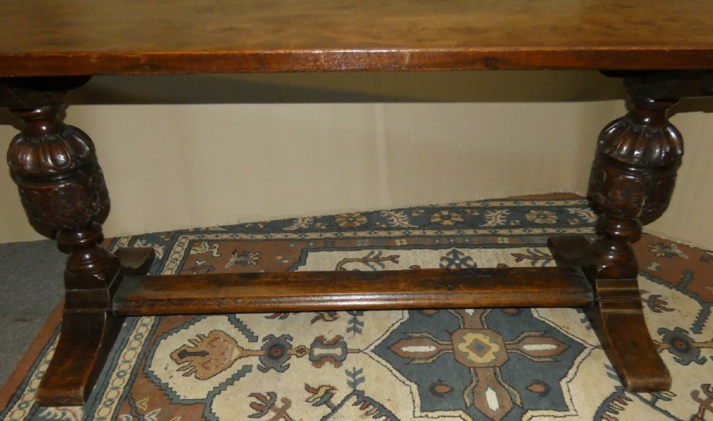 Oak refectory table View VII