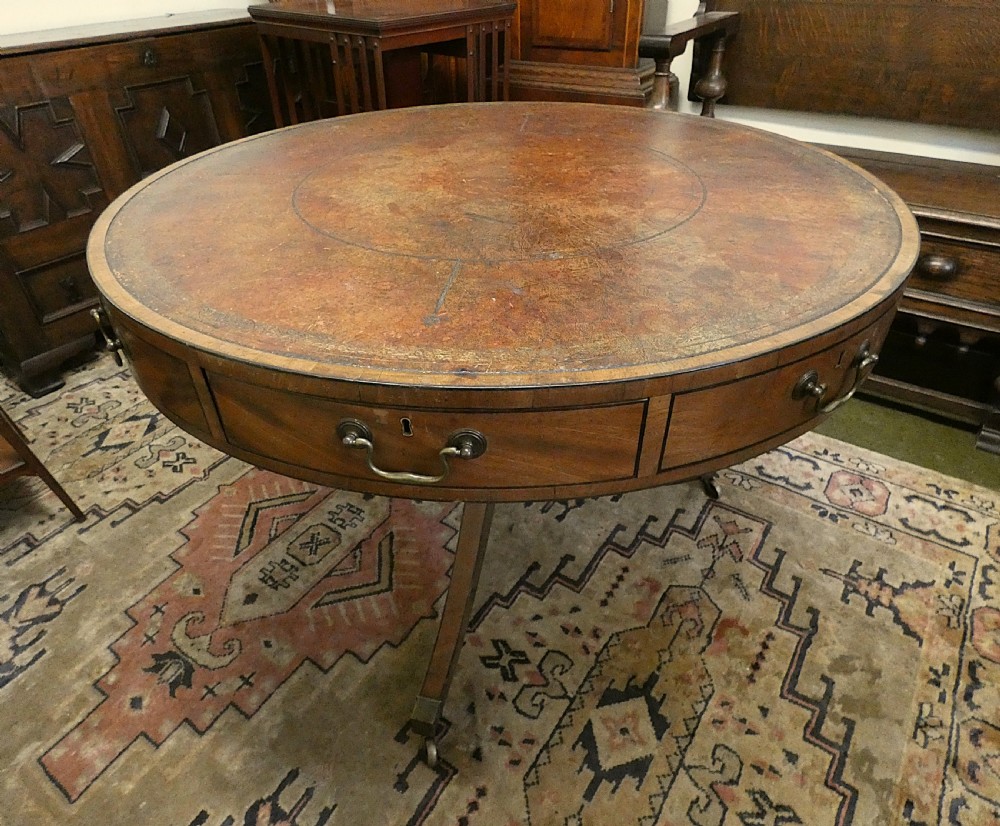 Mahogany drum table