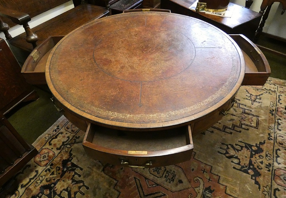 Mahogany drum table View II