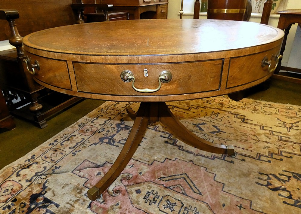 Mahogany drum table View IV