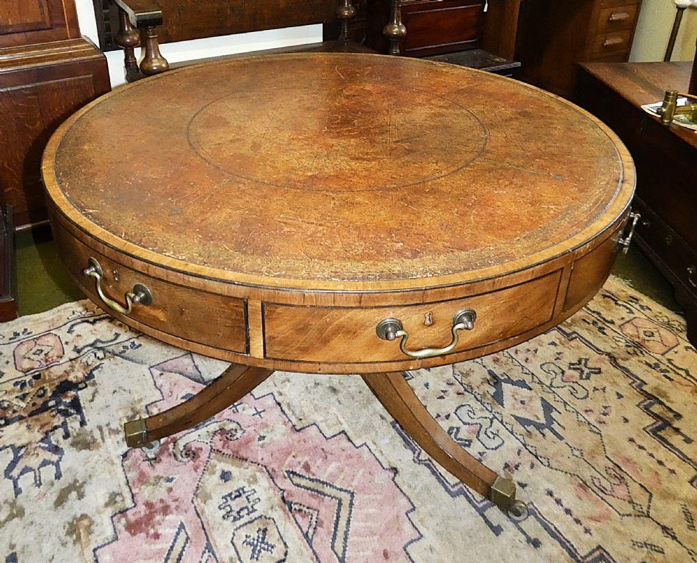 Mahogany drum table View VI