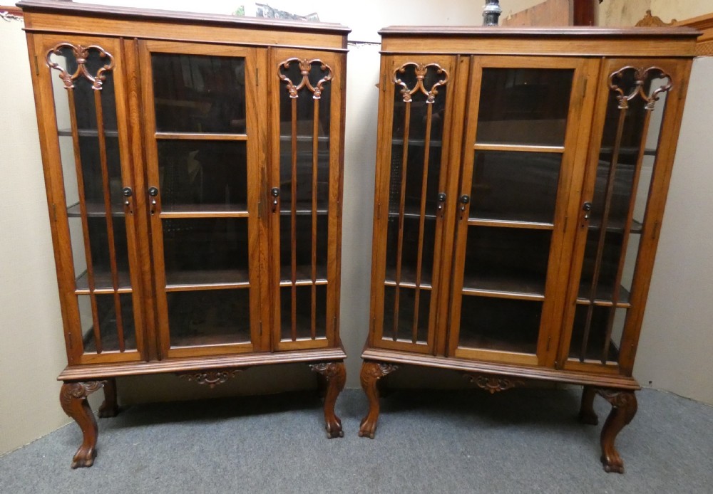 Pair of Anglo Indian display cabinets