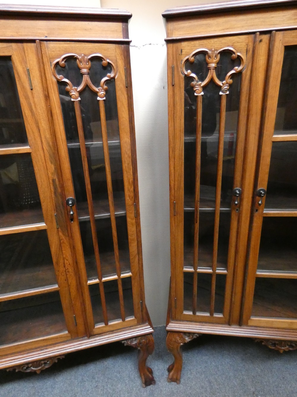 Pair of Anglo Indian display cabinets View V