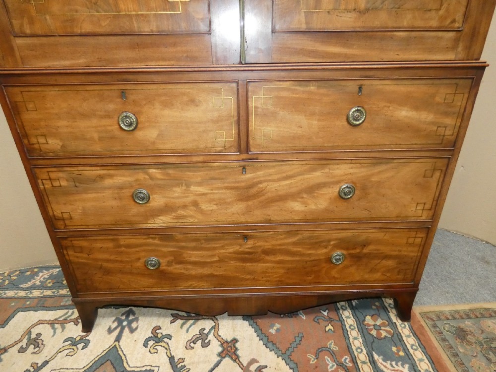 Regency mahogany linen press View VI