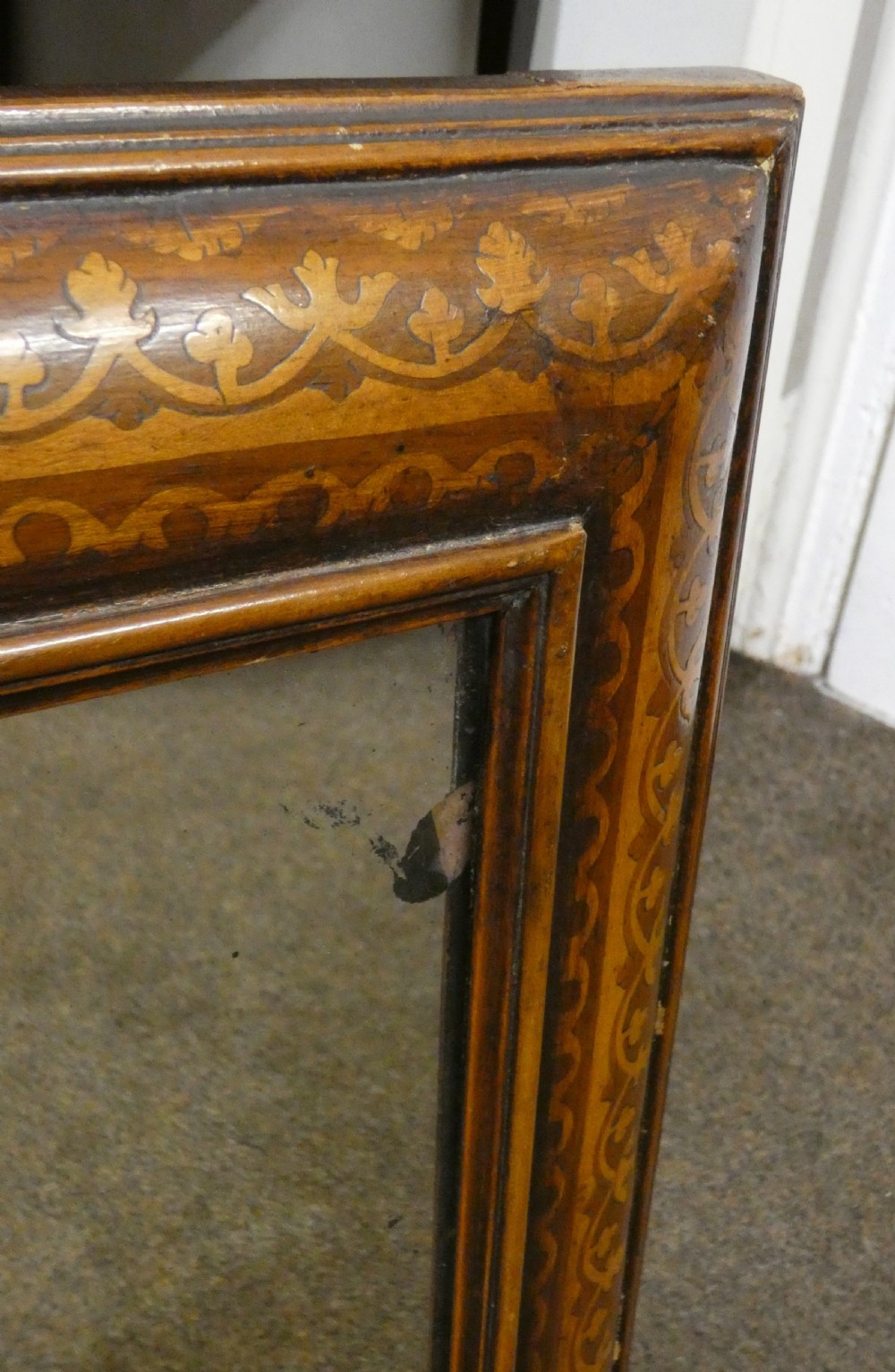 18th century marquetry cushion mirror View VII