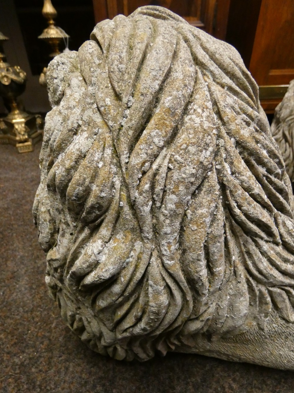 Two lion garden statues View VIII
