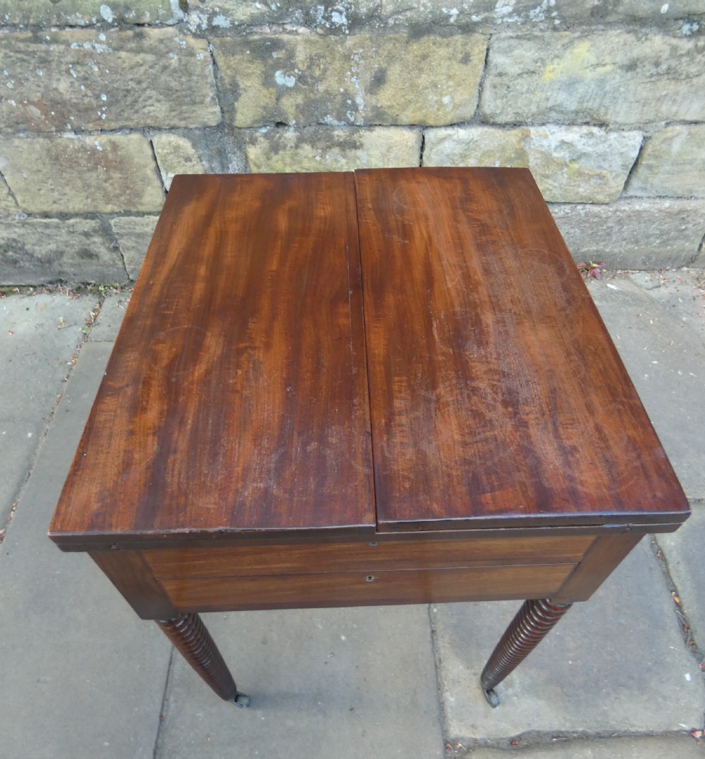 Regency mahogany games table View III