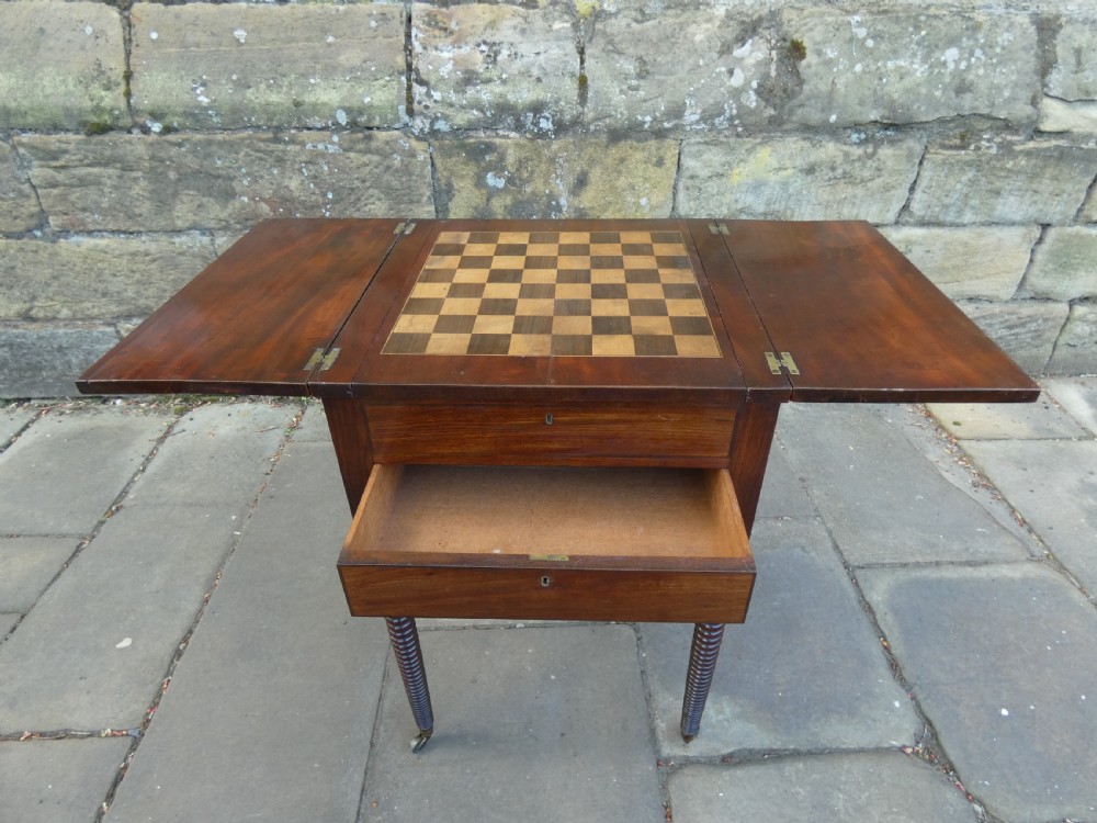 Regency mahogany games table View VIII