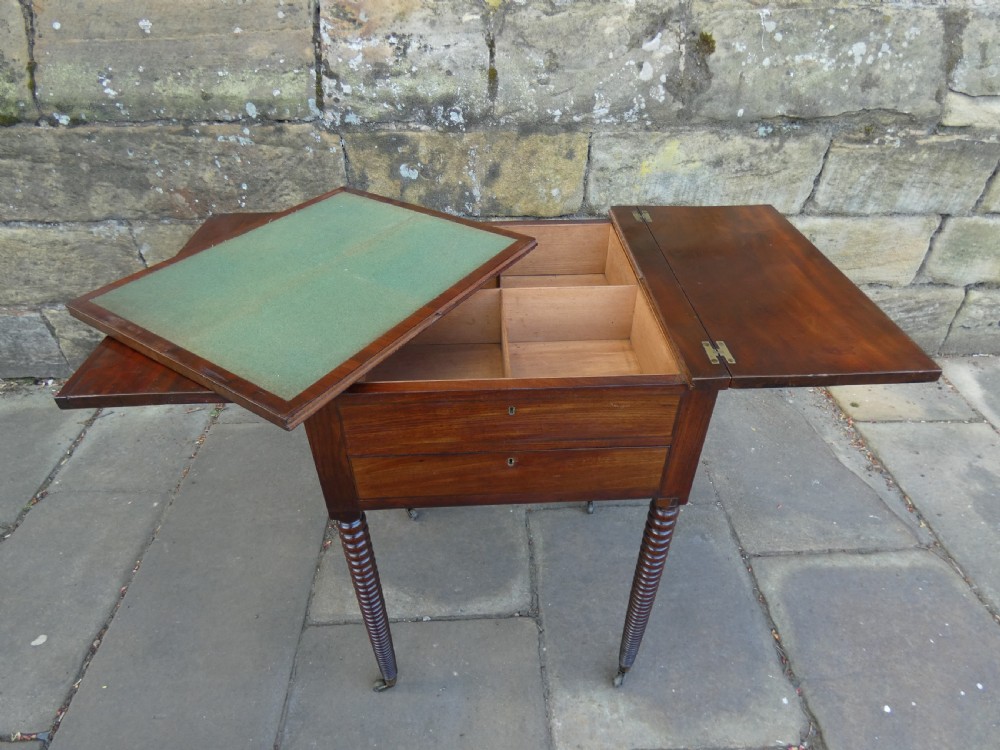 Regency mahogany games table View XI