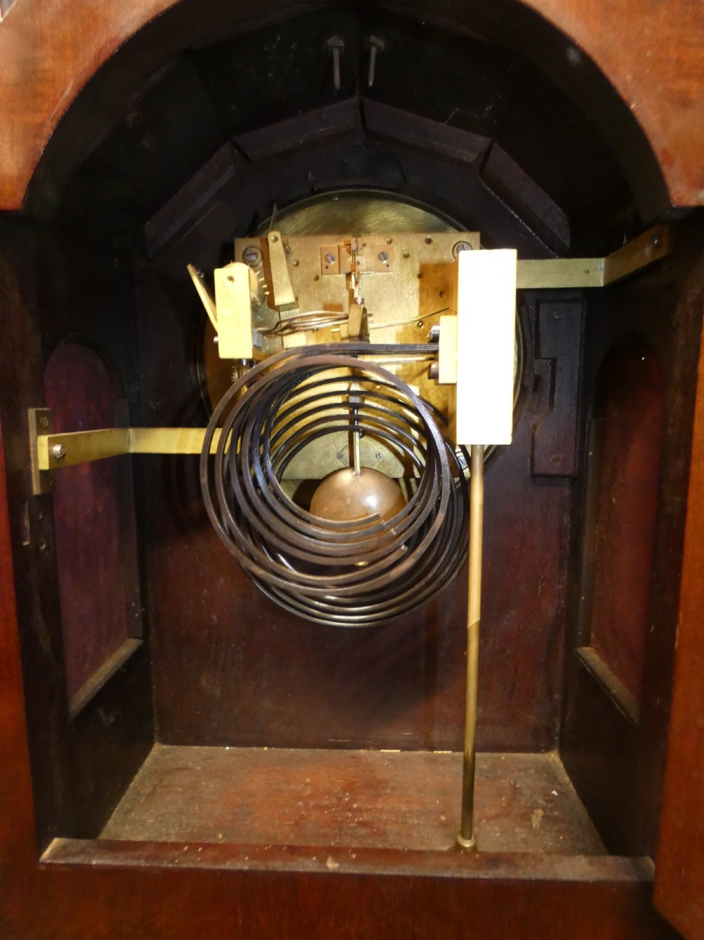 Large three train bracket clock View V