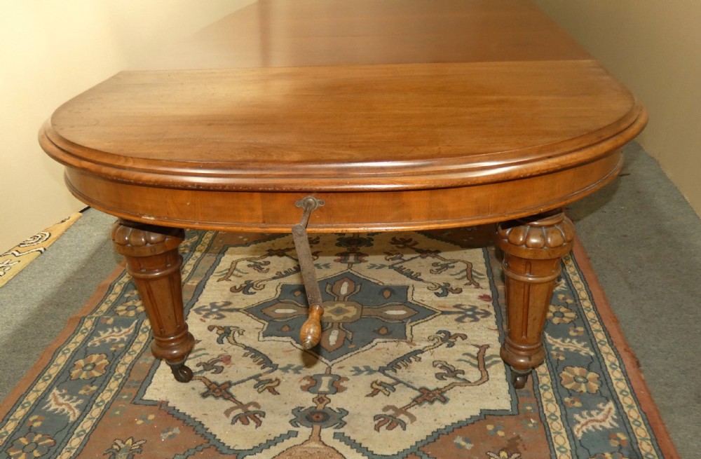 Large Mahogany Extending Dining Table With Leaf Carrier View V