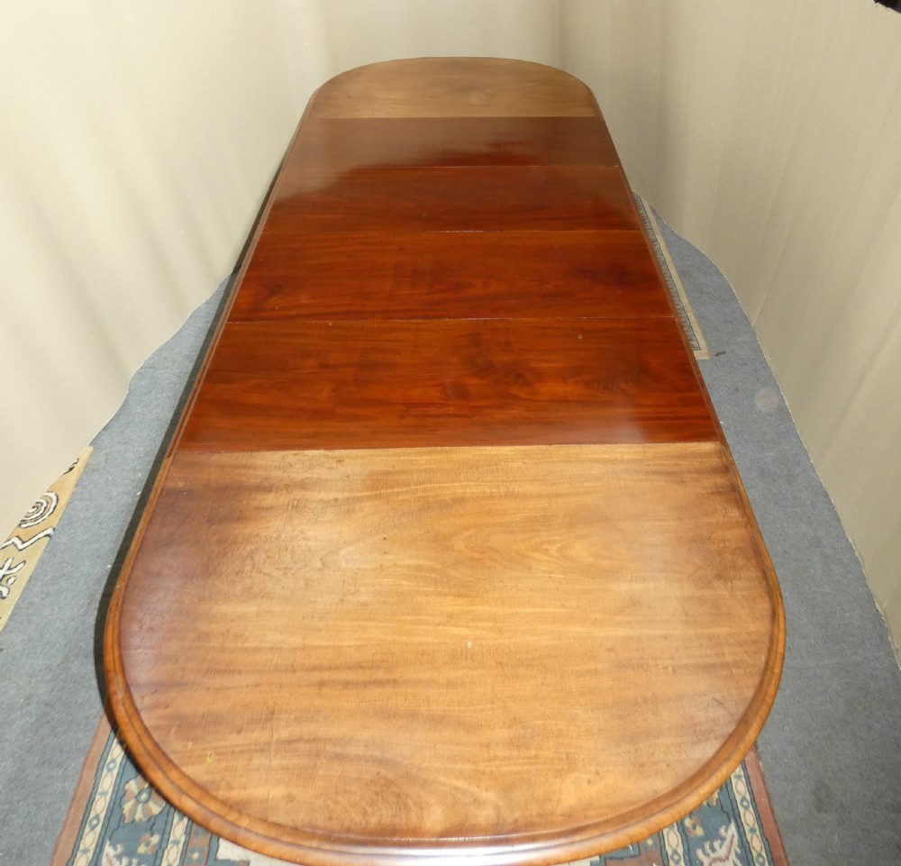 Large Mahogany Extending Dining Table With Leaf Carrier View X