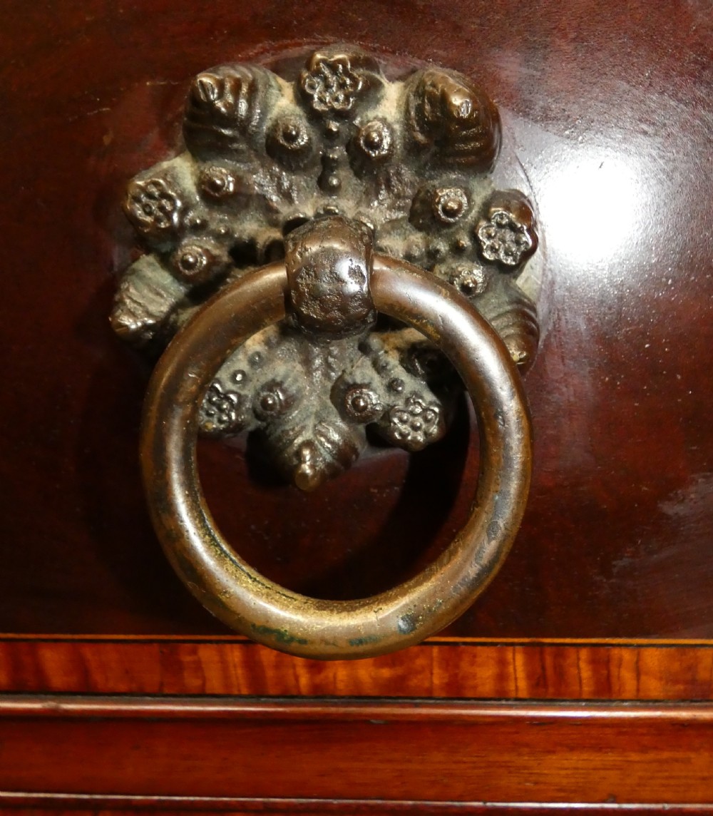 Georgian mahogany linen press View VI