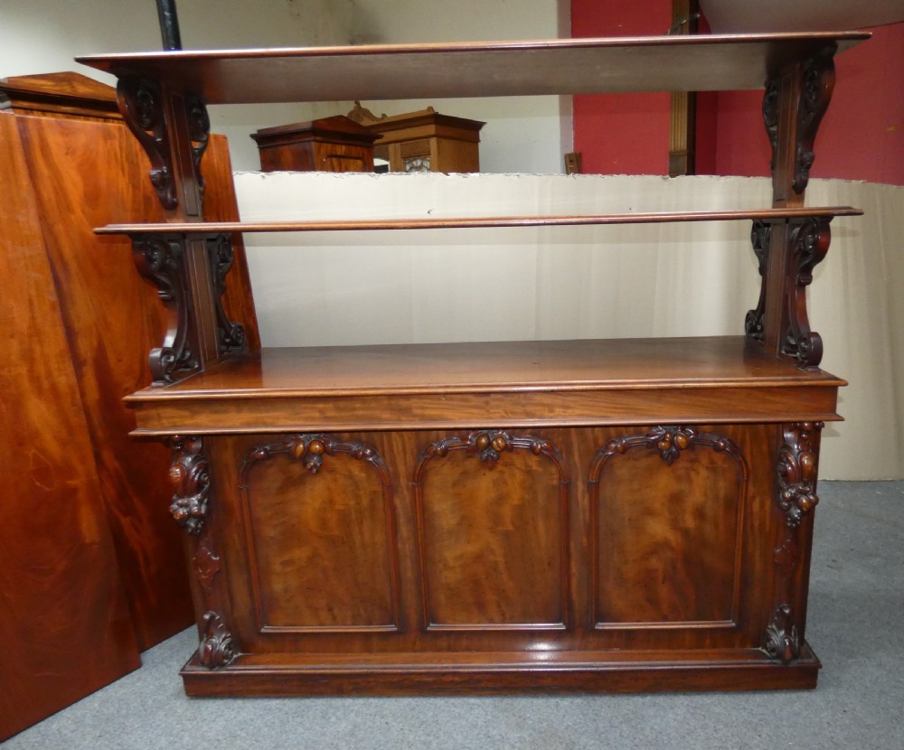 19' mahogany dining table with 6 leaves & leaf carrier View X