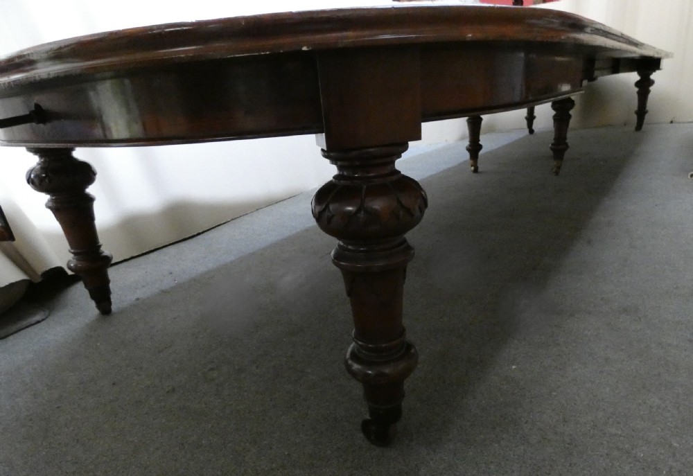19' mahogany dining table with 6 leaves & leaf carrier View XIV