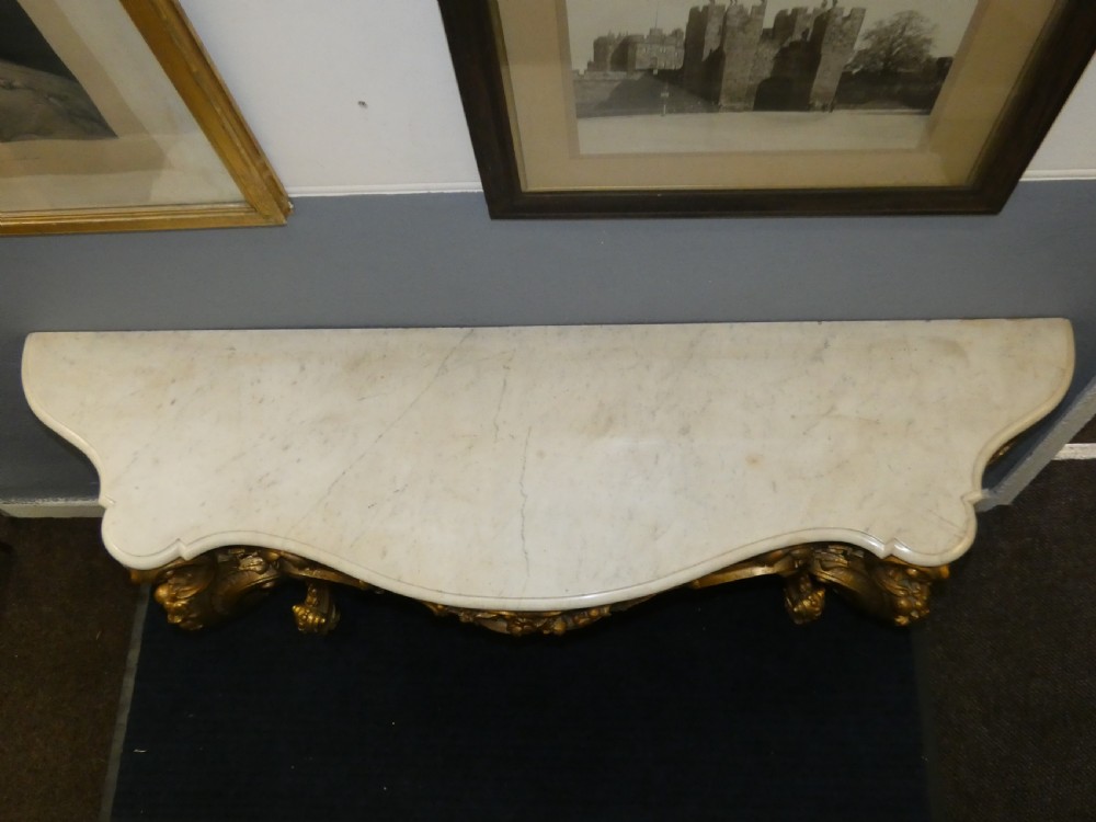 Large giltwood console table View II