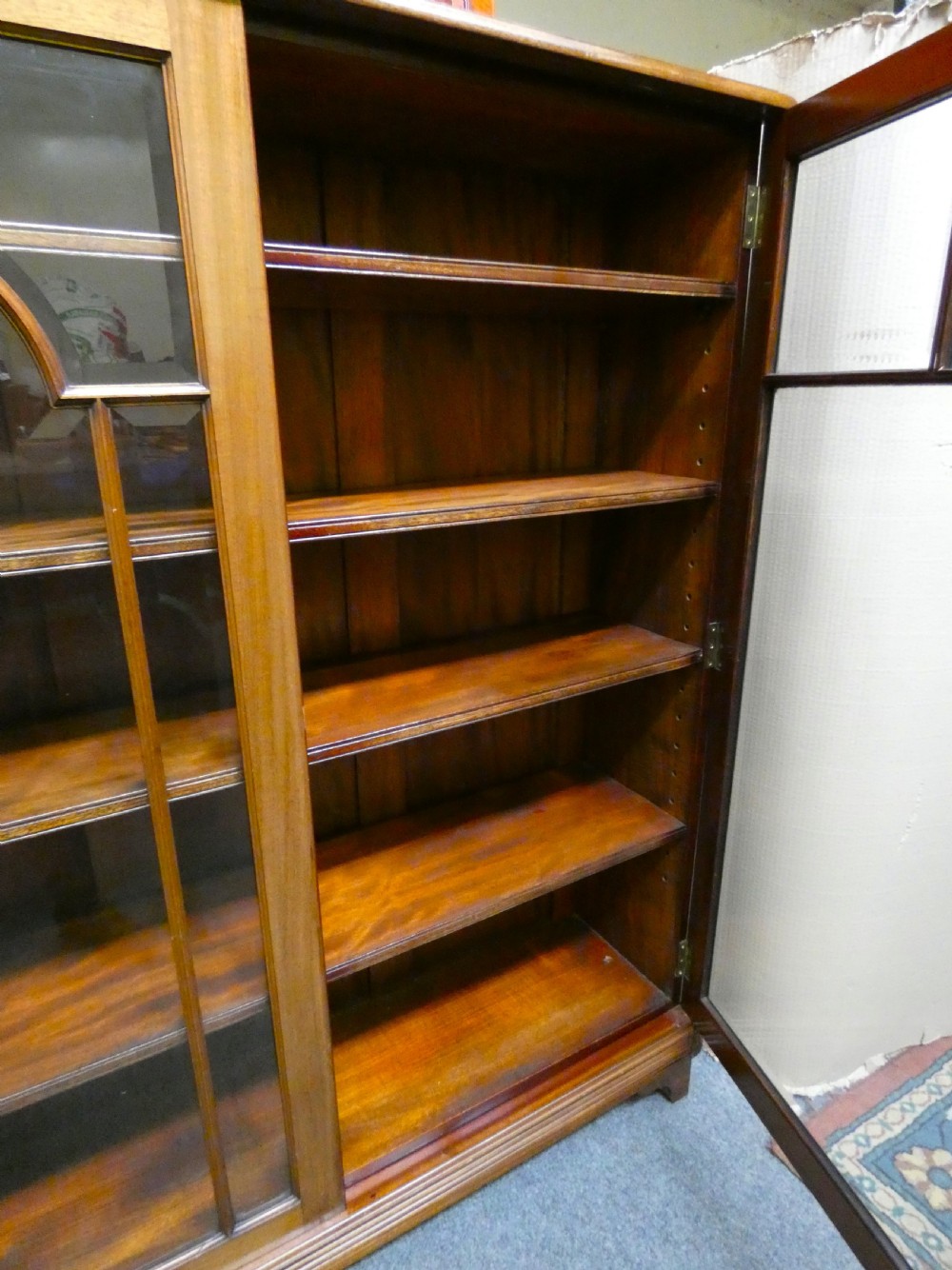 mahogany bookcase View IX