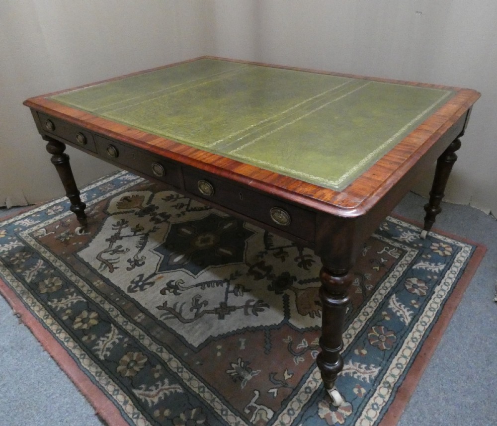Mahogany library table View III