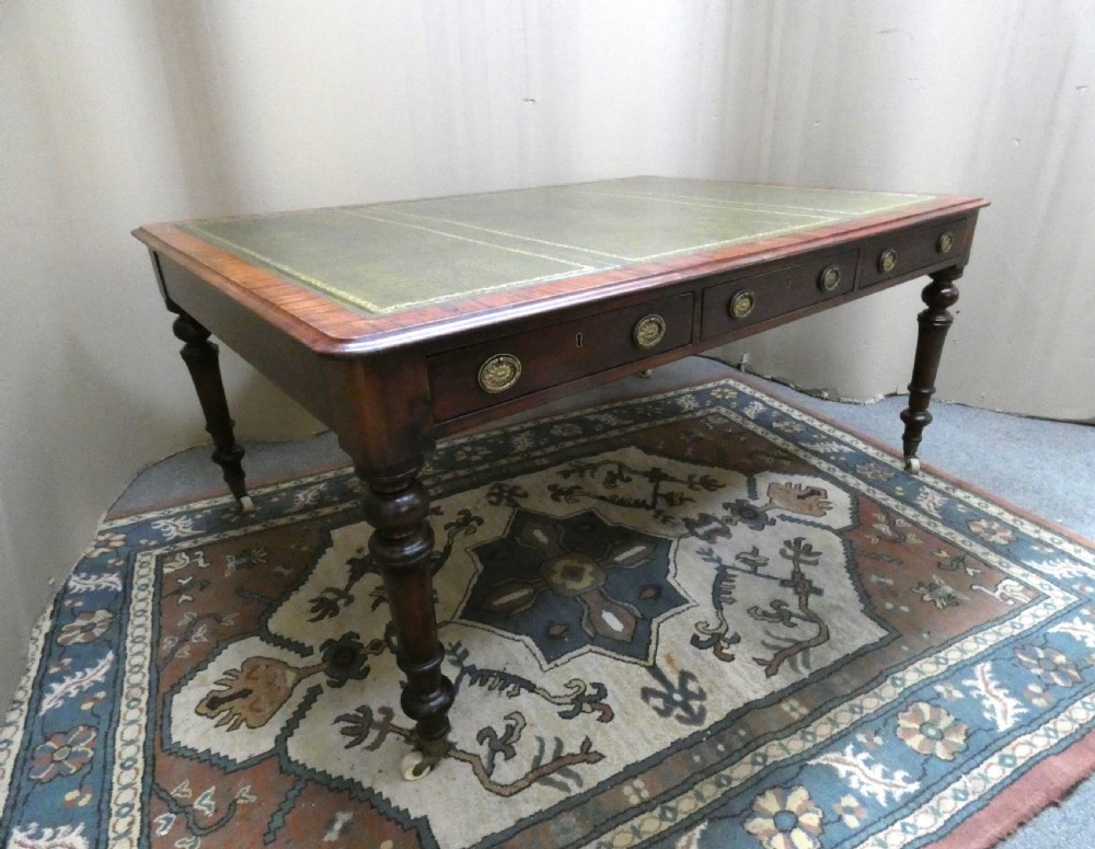 Mahogany library table View VI
