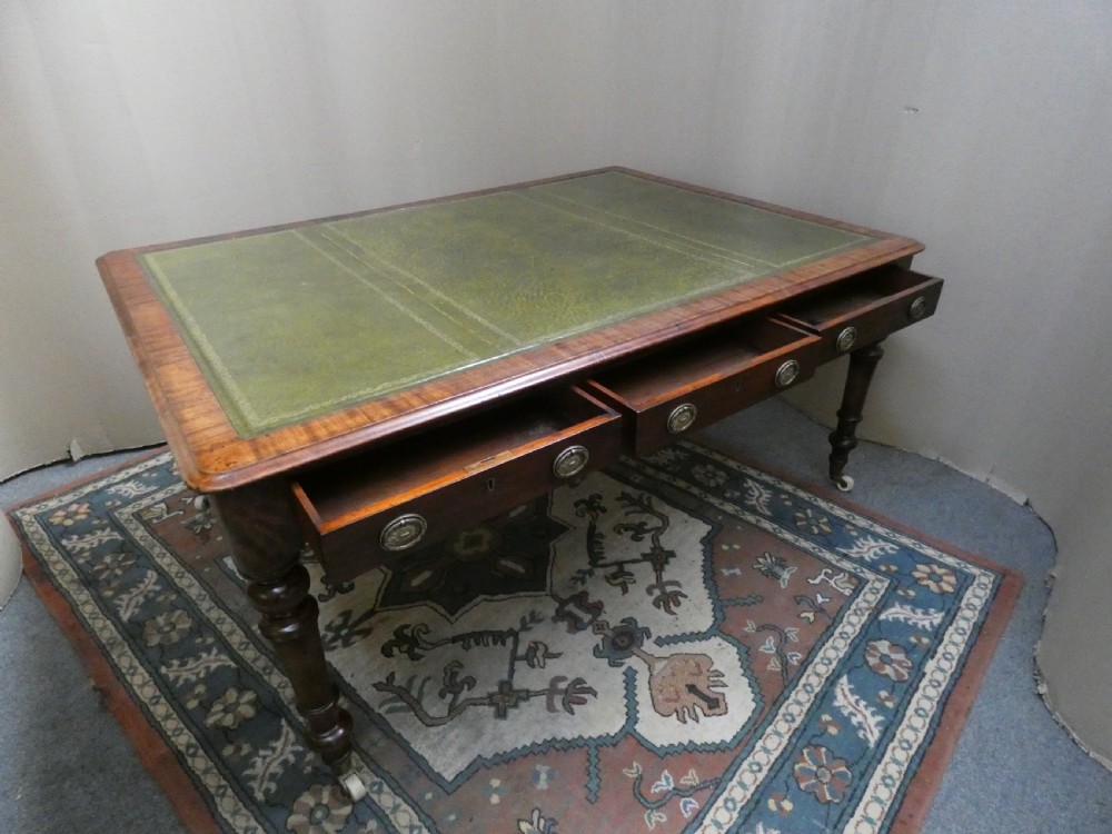 Mahogany library table View VIII