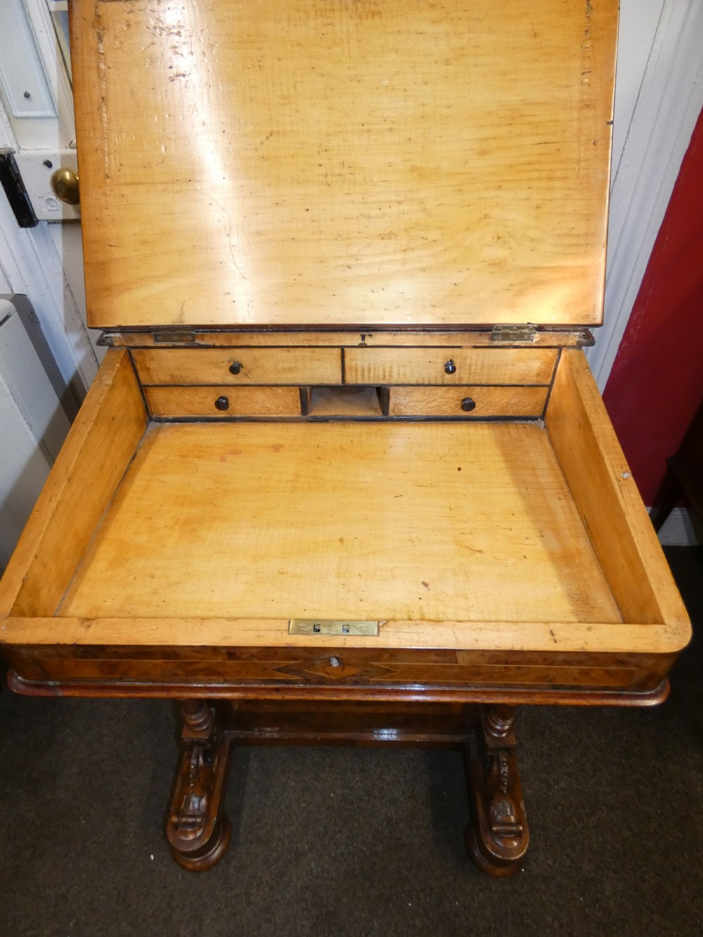 Walnut Davenport desk View V