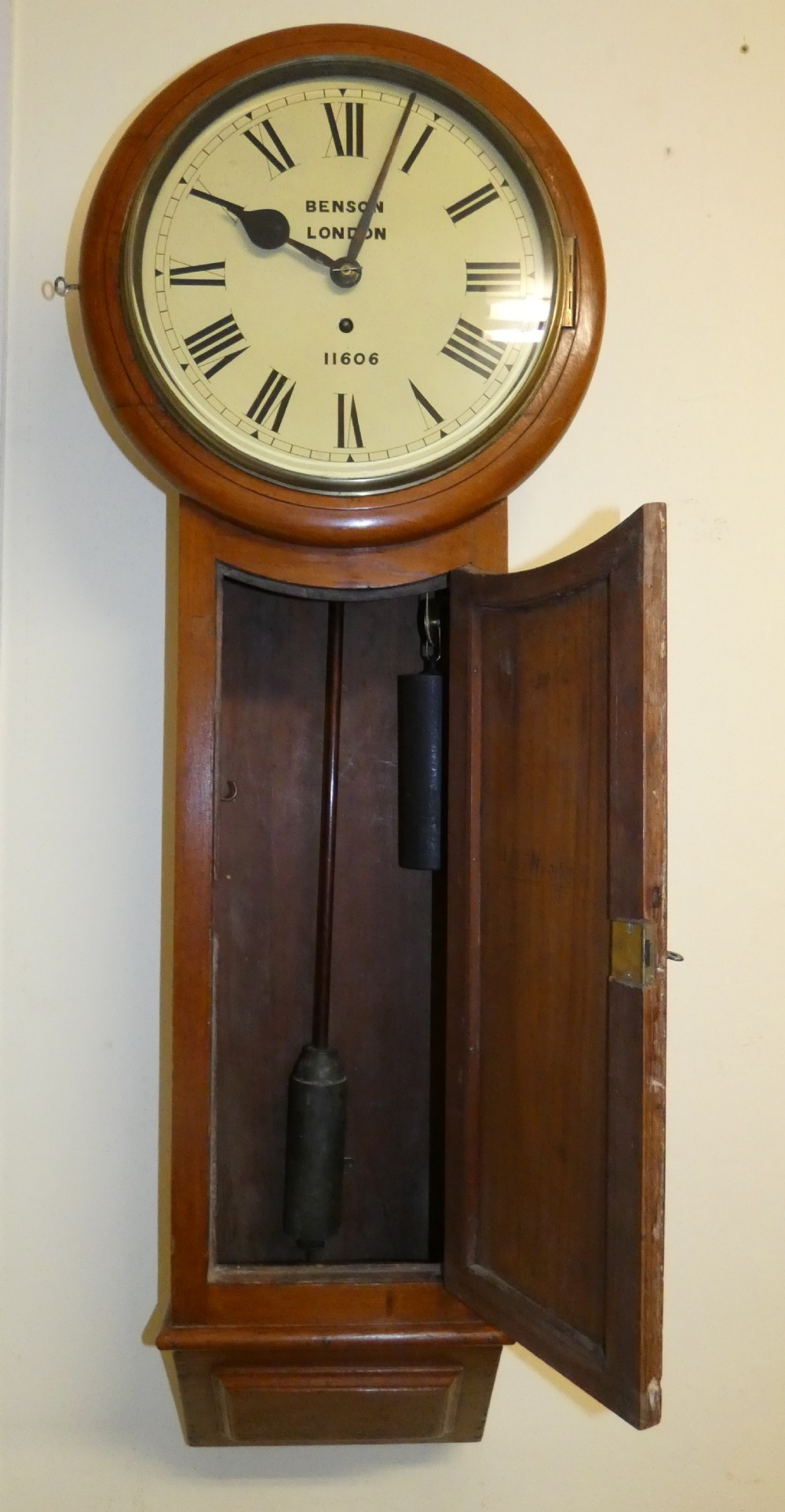 Railway regulator wall clock - JW Benson, London 11606 View IV