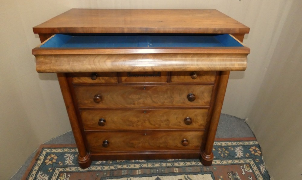 Mahogany scotch chest of drawers View V