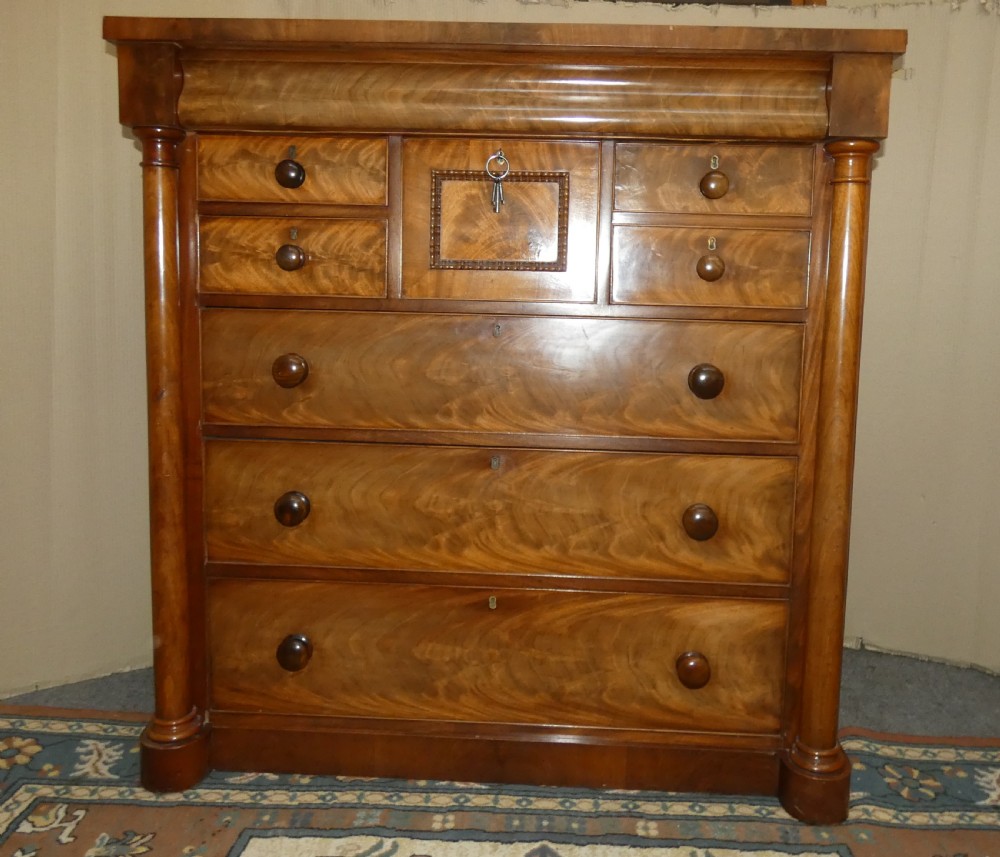 Mahogany scotch chest of drawers View VIII