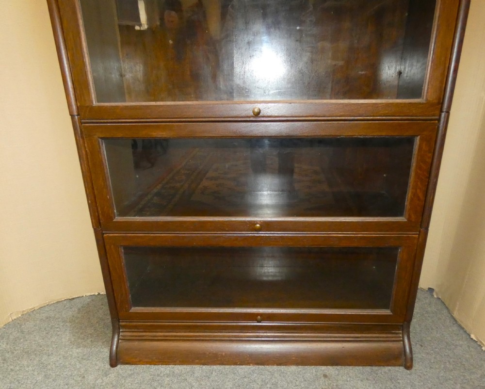 Tall oak stacking bookcase / sectional bookcase View VI