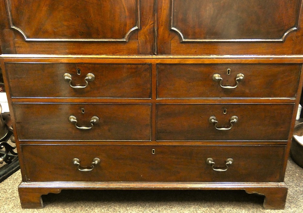 Georgian mahogany linen press View V